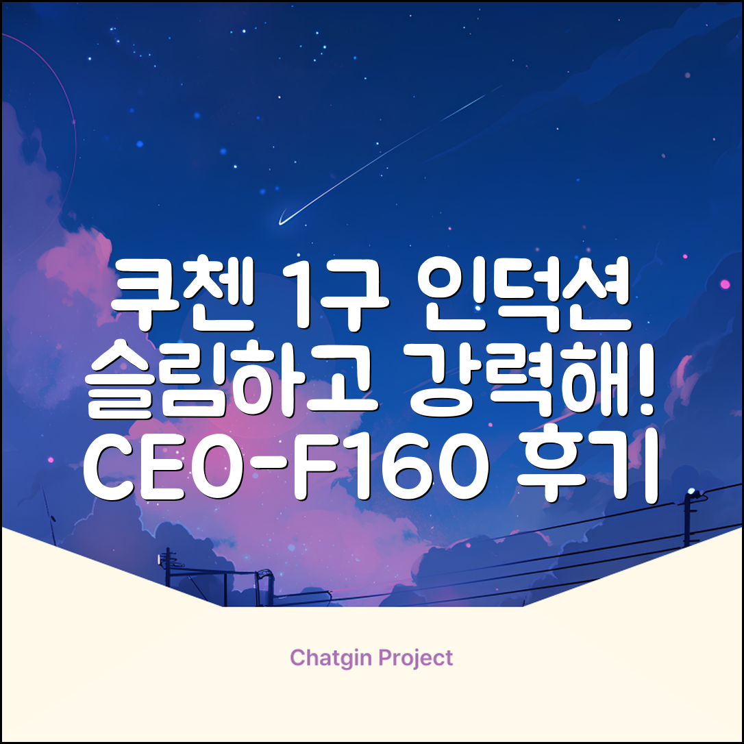 쿠첸 슬림 인덕션 1구, CEO-F160, 일반형 추천 리뷰