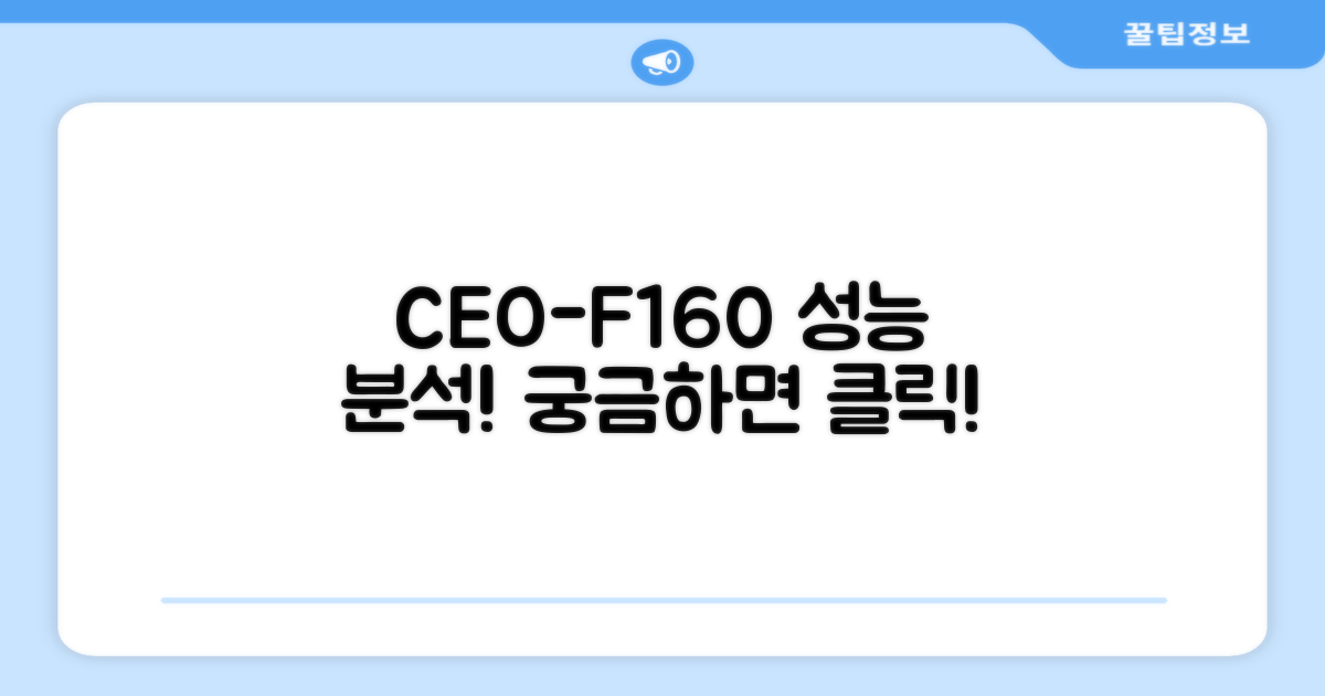 CEO-F160, 성능은 어떨까?