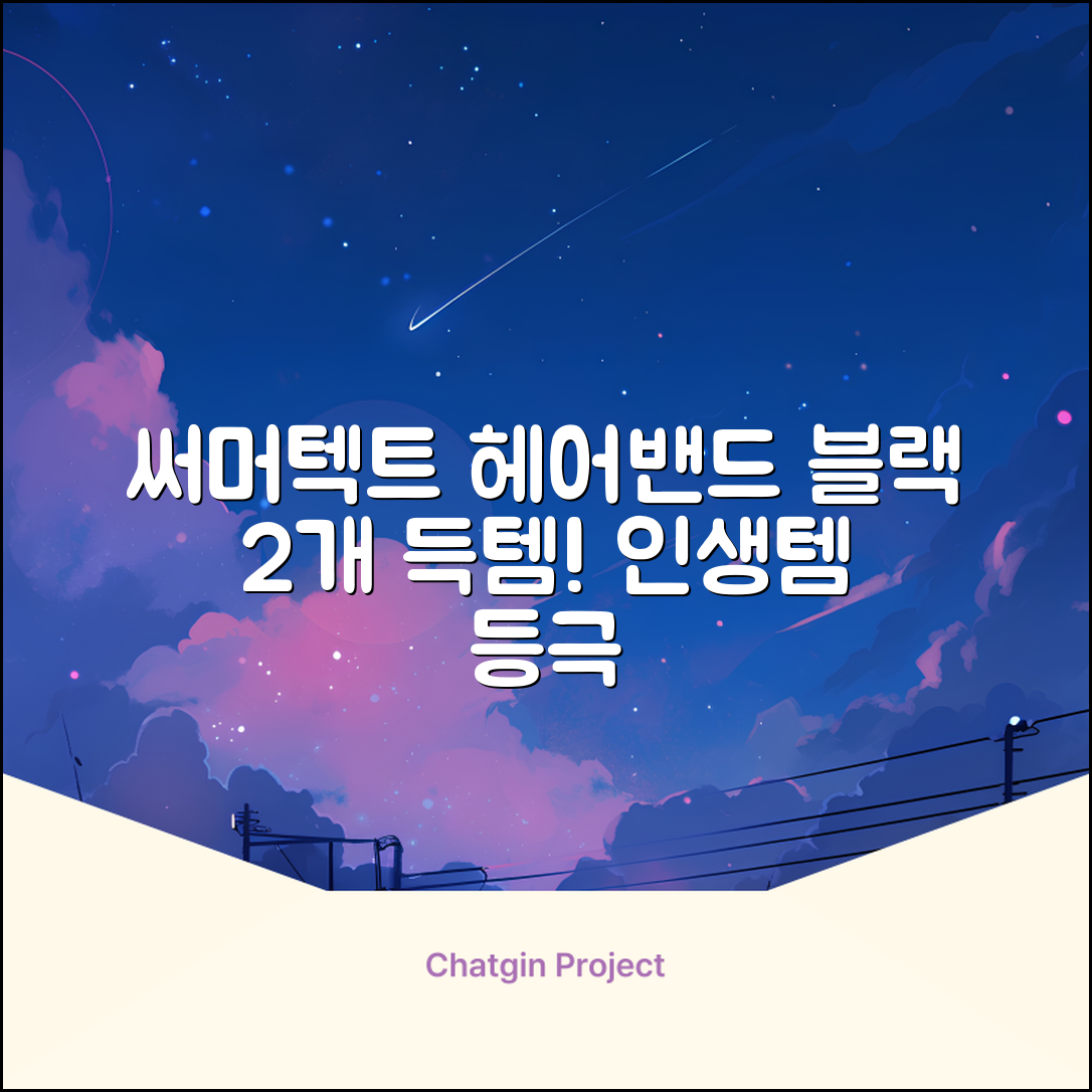 써머텍트 기능성 헤어밴드, 블랙, 2개 추천 리뷰