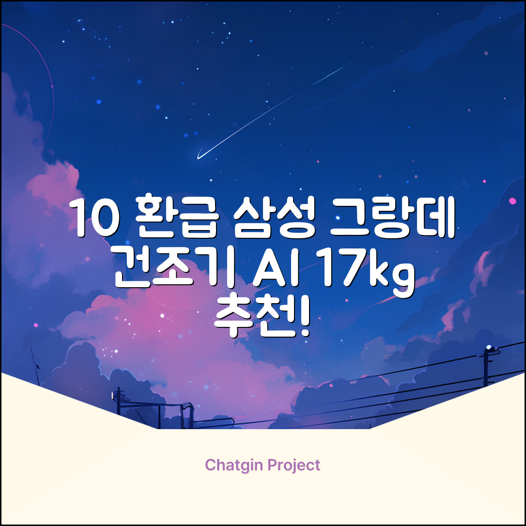 [10% 환급가전] 삼성전자 그랑데 건조기 AI 이녹스 DV17T8740BP 17kg 방문설치 추천 리뷰