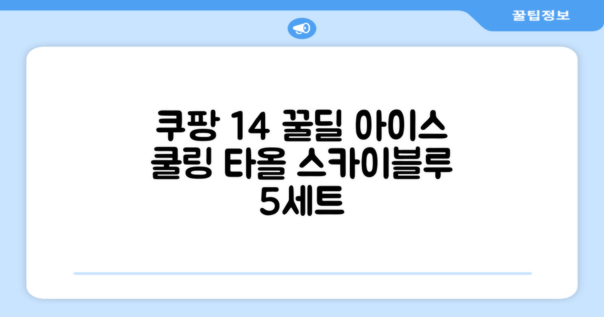 [쿠팡입점 1+4 이벤트] 아이스 쿨링 스포츠타올 건식 급냉 타올, 5세트, 스카이블루 추천 리뷰