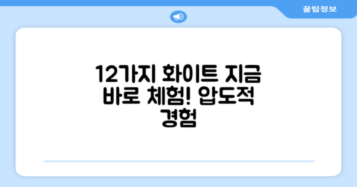 12개 화이트, 지금 바로 경험하세요!