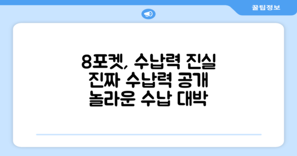 8포켓, 수납력의 진실
