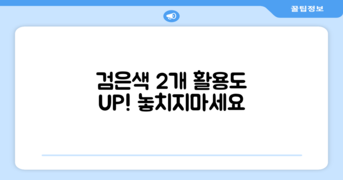 검은색 2개, 활용도를 높이세요!