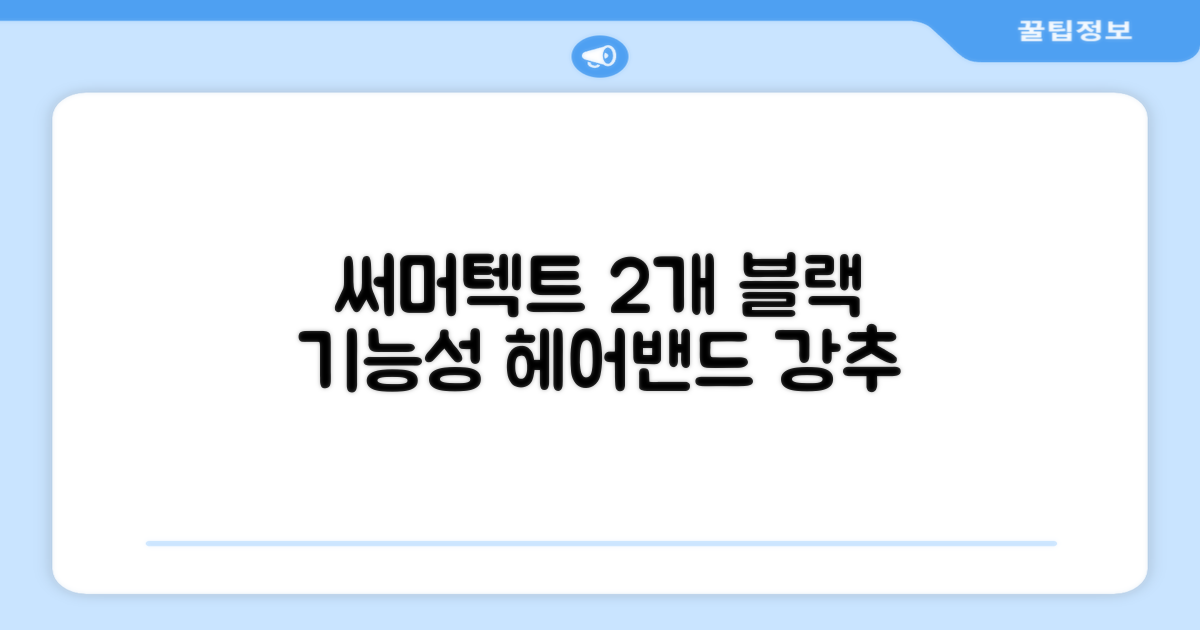 써머텍트 기능성 헤어밴드, 블랙, 2개 추천 리뷰