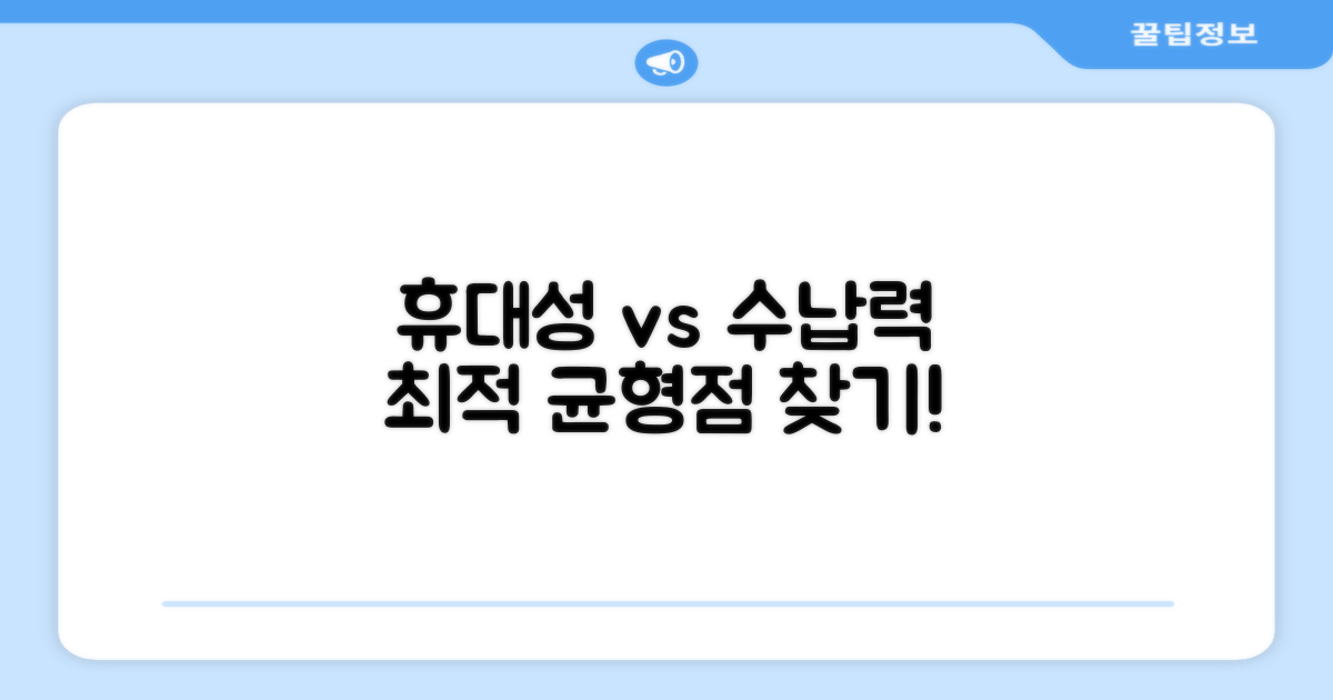 휴대성 vs 수납력: 균형점 찾기