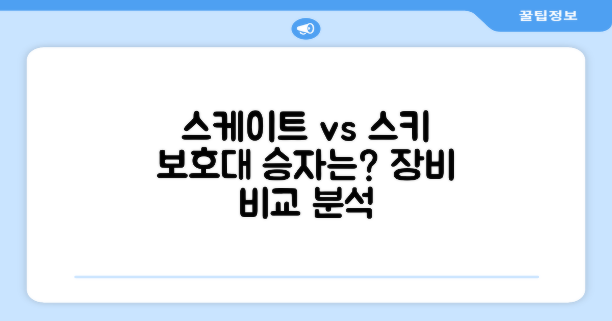 스케이트 vs 스키 보호대