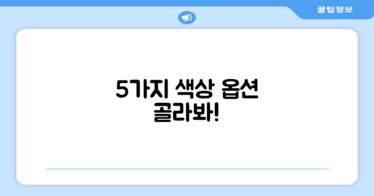 5가지 색상 옵션