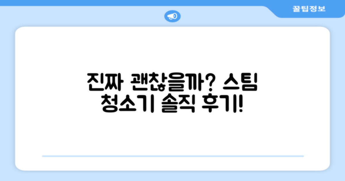 이 스팀 청소기, 추천할 만할까?