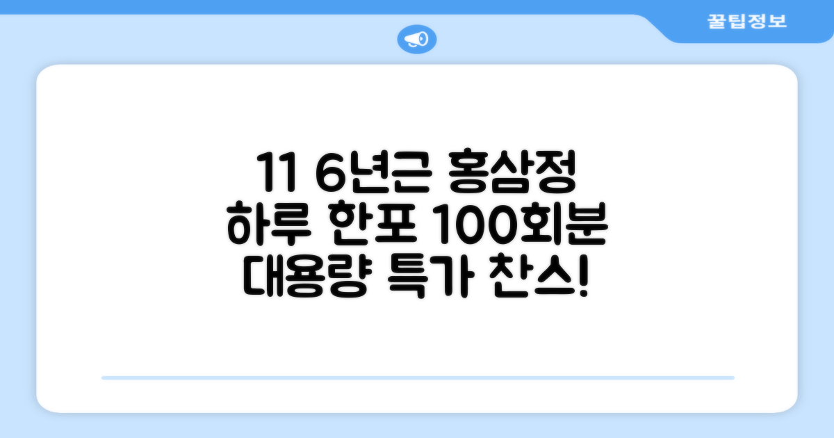 [1+1 특가] 홍삼정 6년근 하루한포 100회분 대용량+쇼핑백, 2개, 1L 추천 리뷰