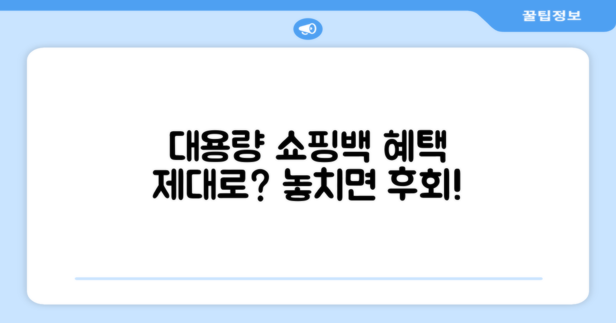 대용량+쇼핑백, 혜택 제대로?