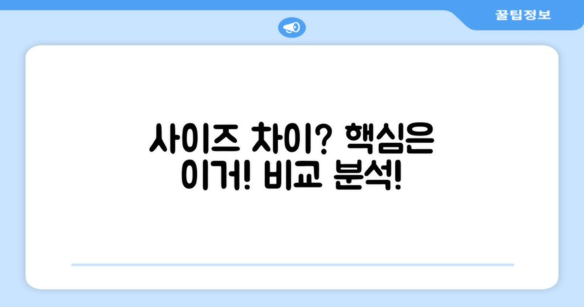 대/소 사이즈, 뭐가 다를까?